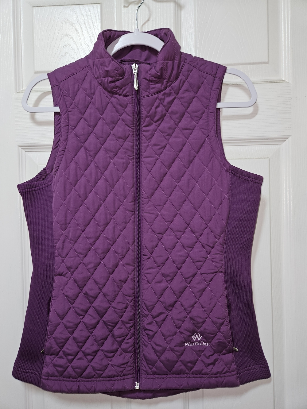 Quilted Purple Zip-Front Vest